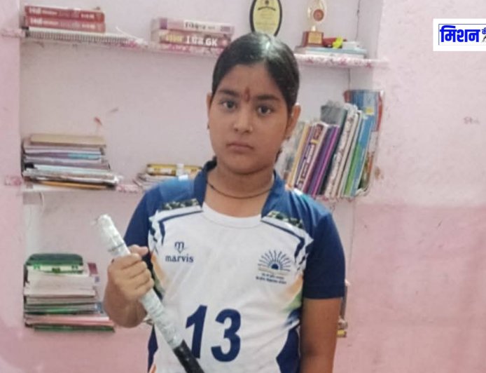 करौली - हॉकी खिलाड़ी वंशिका प्रजापत का राज्य स्तर में चयन होने के बाद,अब नेशनल लेवल पर चयनित