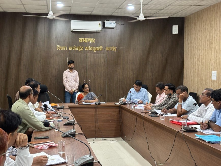 जिला कलक्टर ने गुरु गोलवलकर आकांक्षी ब्लॉक विकास योजना के अंतर्गत ली बानसूर ब्लॉक की बैठक