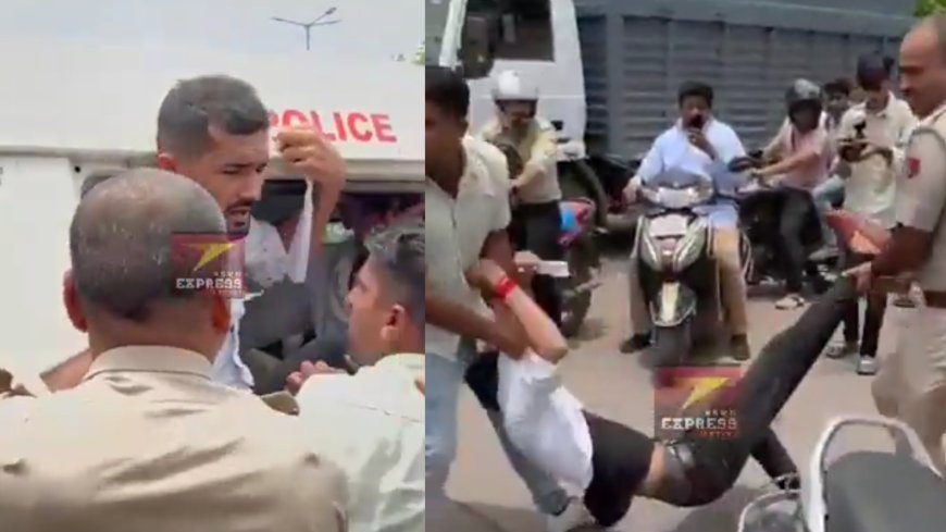 JNVU जोधपुर में फीस वृद्धि और छात्रसंघ चुनाव की बहाली की मांग को लेकर NSUI का जोरदार प्रदर्शन