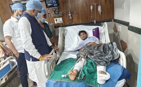 सूरज माली पर जानलेवा हमला, अस्पताल में मिलने पहुंचे सांसद सीपी जोशी