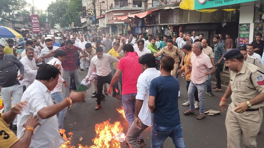 PCC चीफ जीतू पटवारी की गाड़ी पर हुई पत्थरबाजी, धाकड़ समाज पर टिप्पणी से नाराज थे लोग