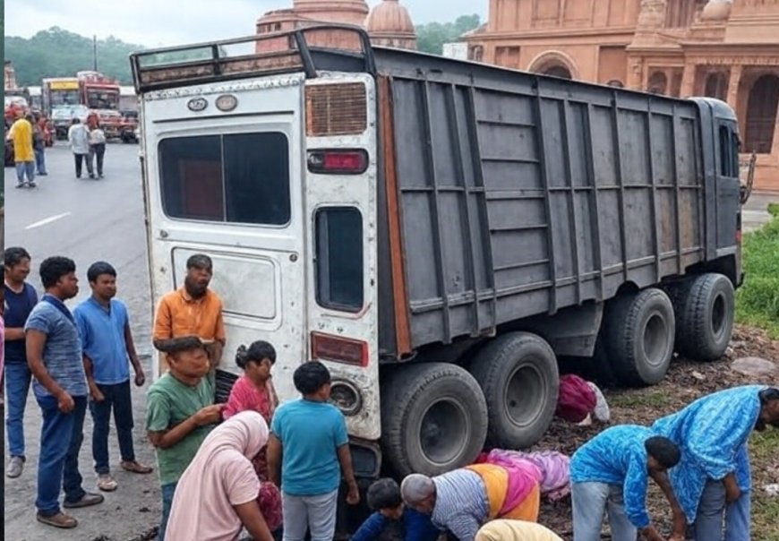 धर्म यात्रा के दौरान दर्दनाक हादसा: ढलियारा में पलटा श्रद्धालुओं से भरा ट्रक, दो की मौत, 19 घायल