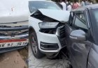 तेज रफ्तार ऑडी ने स्विफ्ट को मारी टक्कर, विधायक का बेटा बताकर की मारपीट