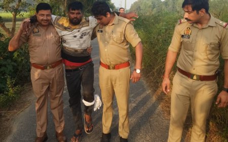 मुरादाबाद: नाबालिग से छेड़छाड़ करने वाला आरोपी 15 घंटे में पुलिस मुठभेड़ में गिरफ्तार