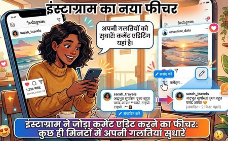 Instagram ने लॉन्च किया नया फीचर: अब यूजर्स कर सकेंगे अपने कमेंट एडिट