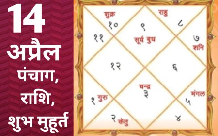 14 अप्रैल 2026 का पंचांग: द्वादशी तिथि, शतभिषा नक्षत्र, मेष संक्रांति, राहुकाल व शुभ मुहूर्त की पूरी जानकारी
