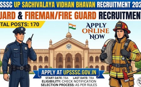 UPSSSC विधान भवन गार्ड और फायरमैन भर्ती 2026: 170 पदों पर आवेदन, योग्यता और पूरी जानकारी