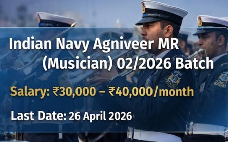 Indian Navy MR Musician भर्ती 2026: अग्निवीर 02/2026 बैच के लिए आवेदन शुरू, योग्यता और फिजिकल डिटेल्स देखें