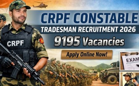 CRPF Constable Tradesman Recruitment 2026: 9175 पदों पर भर्ती, पूरी जानकारी विस्तार से
