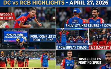 IPL 2026: भुवनेश्वर-हेज़लवुड की स्विंग में उड़ी दिल्ली कैपिटल्स, 75 रनों पर ढेर; कोहली ने रचा 9000 रनों का महा-कीर्तिमान