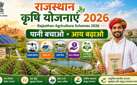 राजस्थान कृषि योजनाएं 2026: अब किसानों को मिलेगा ₹9,000 का सम्मान निधि और सिंचाई पर 90% तक सब्सिडी, जानें पूरी रिपोर्ट