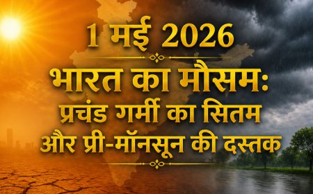 1 मई 2026 भारत का मौसम: प्रचंड गर्मी का सितम और प्री-मॉनसून की दस्तक