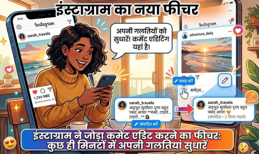 Instagram ने लॉन्च किया नया फीचर: अब यूजर्स कर सकेंगे अपने कमेंट एडिट