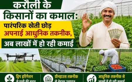 करौली के किसानों का कमाल: पारंपरिक खेती छोड़ अपनाई आधुनिक तकनीक, अब लाखों में हो रही कमाई