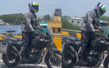 Royal Enfield Himalayan 750: टेस्टिंग के दौरान दिखी नई हिमालयन; 750cc इंजन और शानदार एक्सेसरीज के साथ जल्द देगी दस्तक