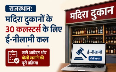 राजस्थान: मदिरा दुकानों के 30 कलस्टर्स के लिए ई-नीलामी कल, जानें आवेदन और बोली लगाने की पूरी प्रक्रिया