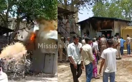 जिला अस्पताल करौली के ऑक्सीजन प्लांट में लगी आग, मरीजों और परिजनों में मची अफरा-तफरी