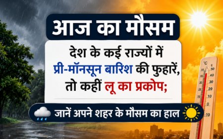 आज का मौसम: देश के कई राज्यों में प्री-मॉनसून बारिश की फुहारें, तो कहीं लू का प्रकोप; जानें अपने शहर के मौसम का हाल
