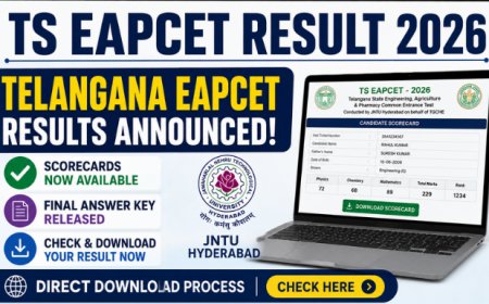 TS EAPCET Result 2026: तेलंगाना ईएपीसीईटी परीक्षा का परिणाम घोषित; जेएनटीयूएच ने जारी किया रैंक कार्ड और फाइनल आंसर की, ऐसे करें चेक