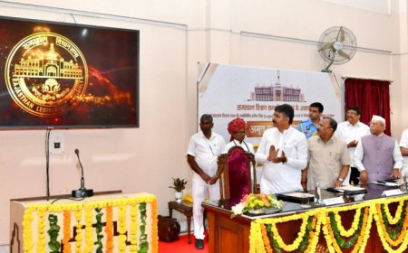 राजस्थान विधायी इतिहास का ऐतिहासिक क्षण: राज्यपाल हरिभाऊ बागडे ने किया विधानसभा के नए 'प्रतीक चिन्ह' का विमोचन; 13 द्वारों का हुआ नामकरण