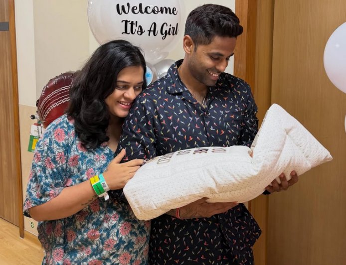 सूर्यकुमार यादव और देविशा शेट्टी ने अपनी नन्ही परी का रखा प्यारा नाम; सोशल मीडिया पर रिवील की 'रिद्धिमा' की पहली झलक